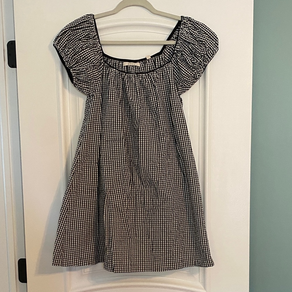 Black and White Gingham Mini Dress - Classic Women's Summer Dress
